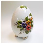 Jajko ceramiczne duże z kolorowymi kwiatuszkami JC003