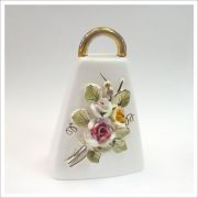 Dzwonek ceramiczny owczy z różami DE005
